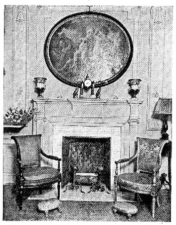 Photo of a mantel arrangement