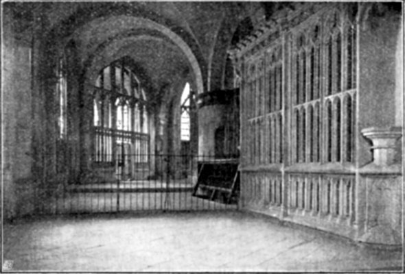 NORTH AMBULATORY OF THE CHOIR, LOOKING EAST.