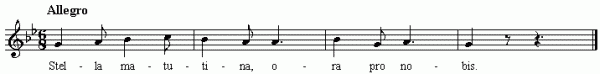 Chant de Tivol, notation musicale