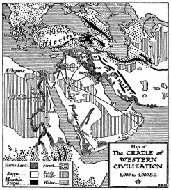 Map of The CRADLE of WESTERN CIVILIZATION

6,000 to 4,000 B.C.

J.F.H.