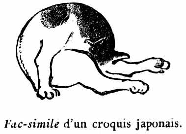 Fac-simile d'un croquis japonais.