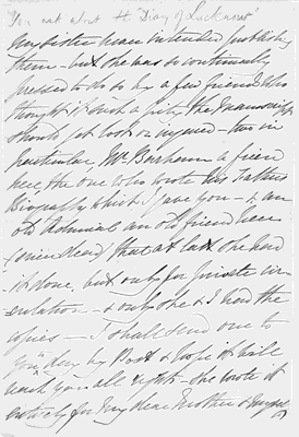 Letter
from Miss Garratt, first page