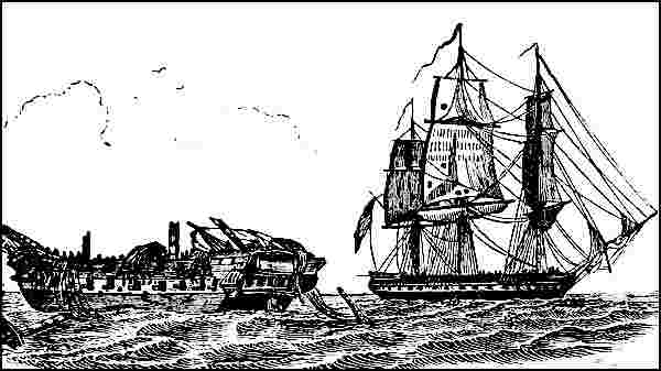 Illustration: CAPTURE OF THE GUERRIERE.