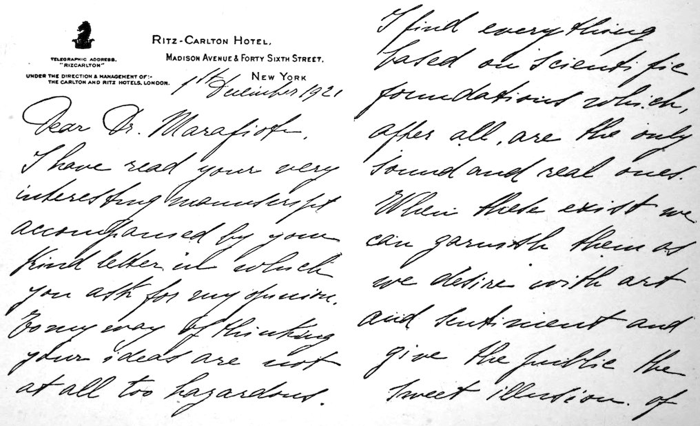 Facsimile of madame galli-curci’s endorsement of “the scientific culture of the voice”