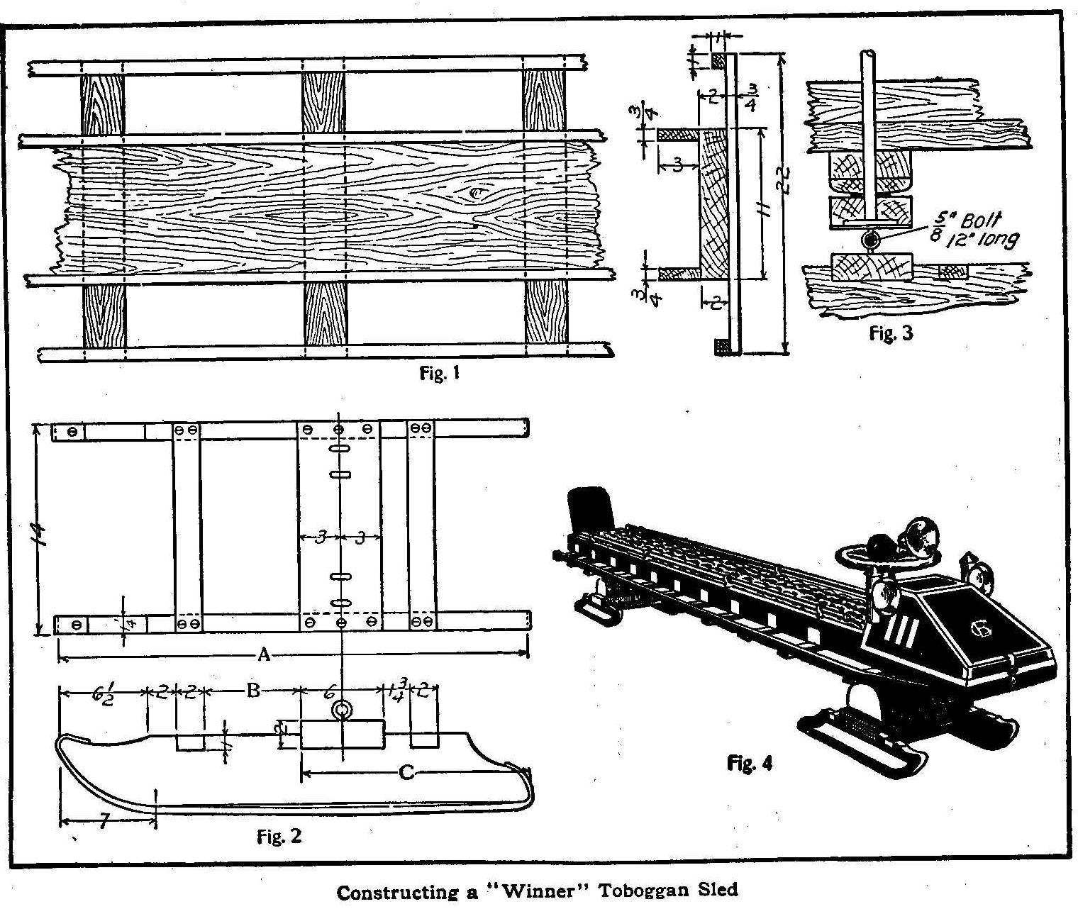 Construction a Winner Toboggan Sled