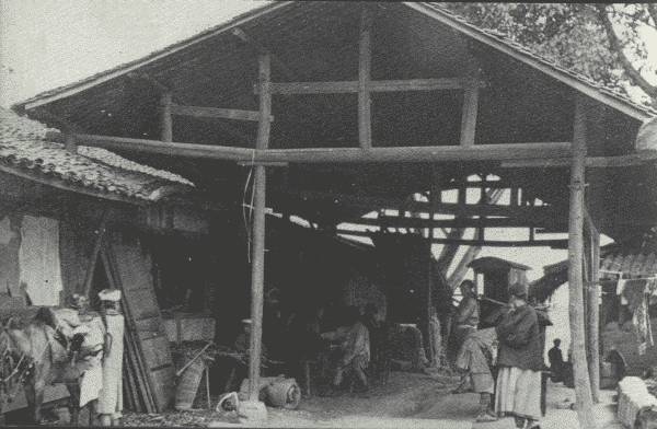 THE WELCOME FAMILIAR TEA-HOUSE

In many provinces of China, tea-houses, of which this one in Eastern
Szech'uan is typical, are to be found about every ten li (3 miles) on
the main road.