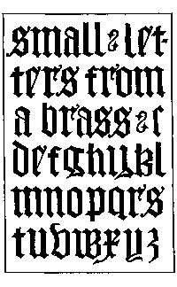 186. ENGLISH GOTHIC BLACKLETTERS. 15th CENTURY. F. C. B.