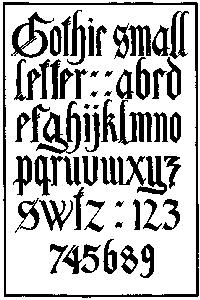 190. MODERN GERMAN BLACKLETTERS. AFTER JULIUS DIEZ