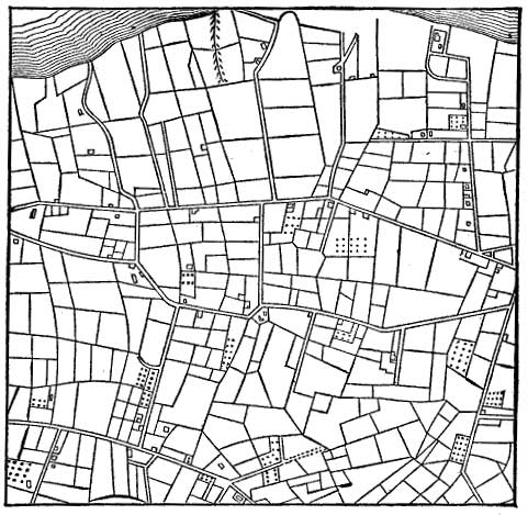 FIG. 14.—PRESENT DIVISION AND SETTLEMENT OF TRACT IN
RHODE ISLAND, TWO MILES SQUARE.