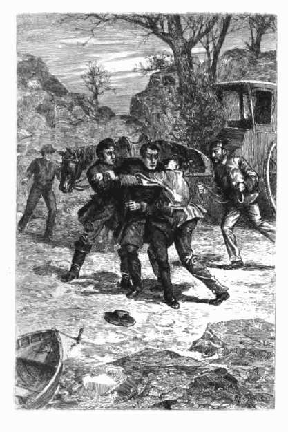 "Several men rushed upon him."

Original etching by Adrian Marcel.