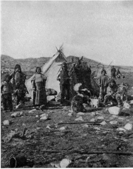 An Eskimo Village in Summer.