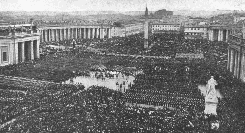 Last Benediction of Pope Pius IX. from the Balcony of St. Peter's.