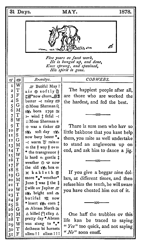 almanac May 1878