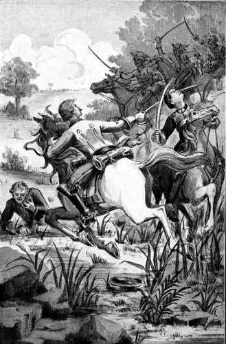 Sergeant Hunter Charging the Confederates