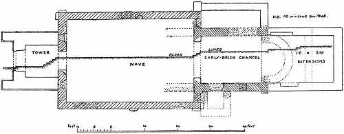 PLAN OF ST. MARTIN'S, CANTERBURY, by G. M. Livett.