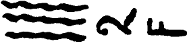 Three lines followed by horizontal 2 and horizontal F