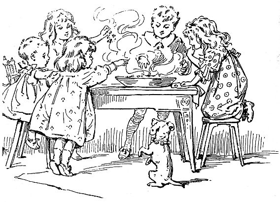 children making the punch