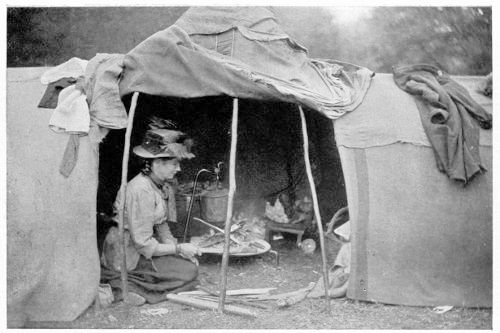 GYPSY TENT, SHOWING INTERIOR.