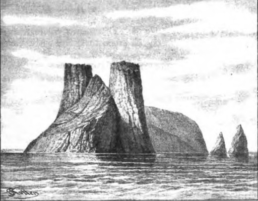 Malpelo-Fels (Seitenansicht).