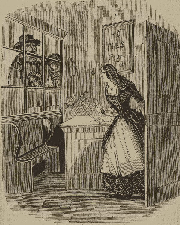 Mrs. Lovett Alarmed At The Strange Faces At Her Window In The Pie-Shop.