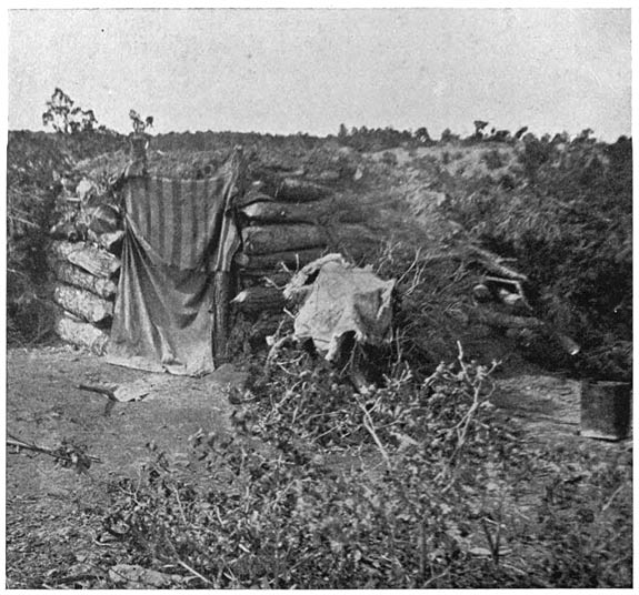 Fig. 11. Hut of logs.
