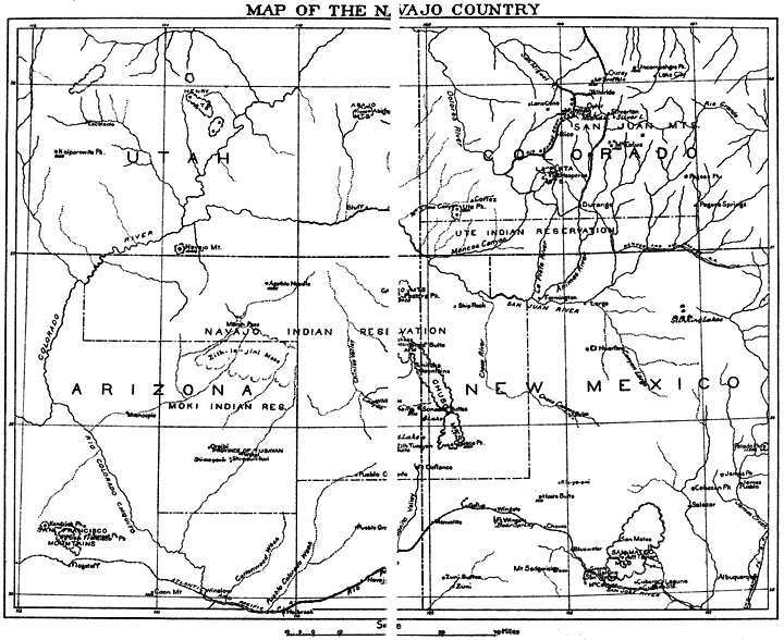 MAP OF THE NAVAJO COUNTRY