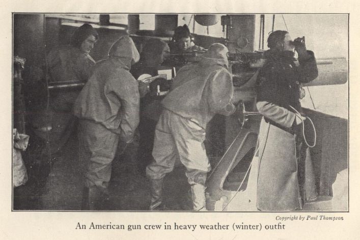 An American gun crew in heavy weather (winter) outfit