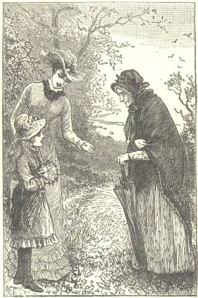 A specimen of the illustrations: girl with mother and old lady