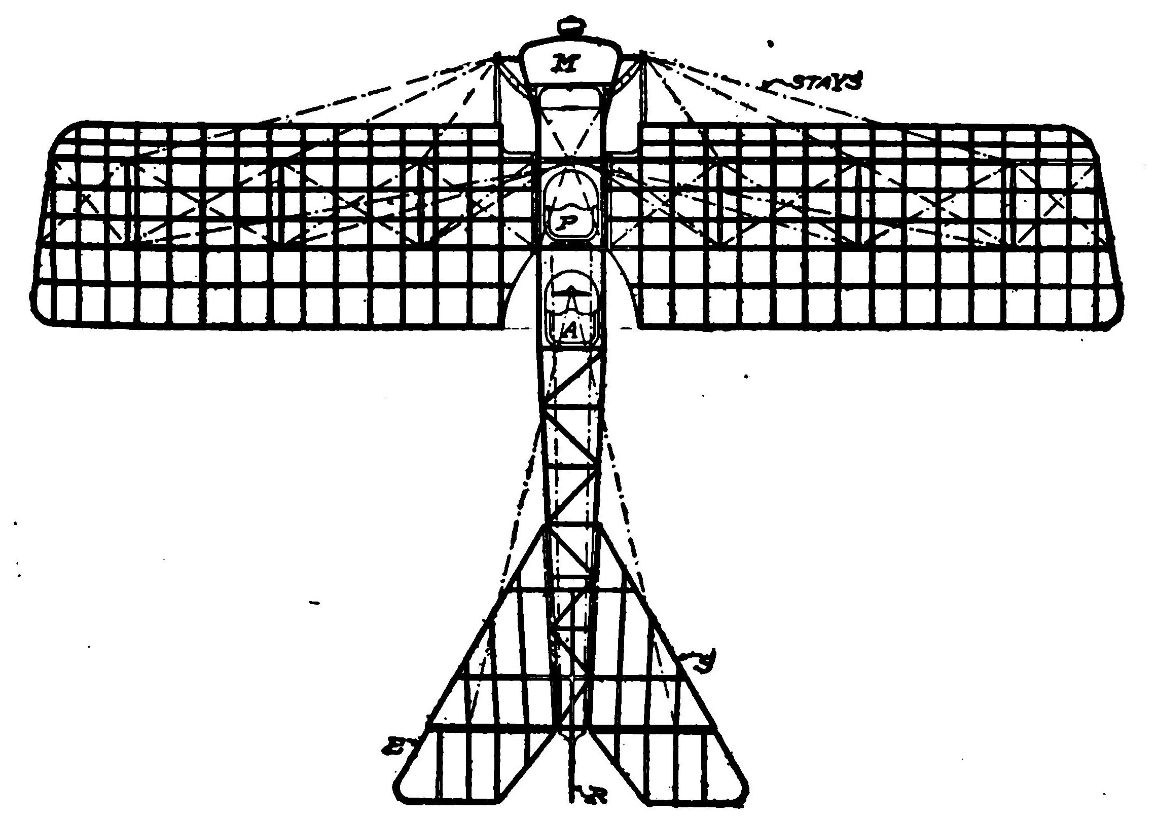 Fig. 10. Complete Framing Plan of Typical Monoplane Structure.