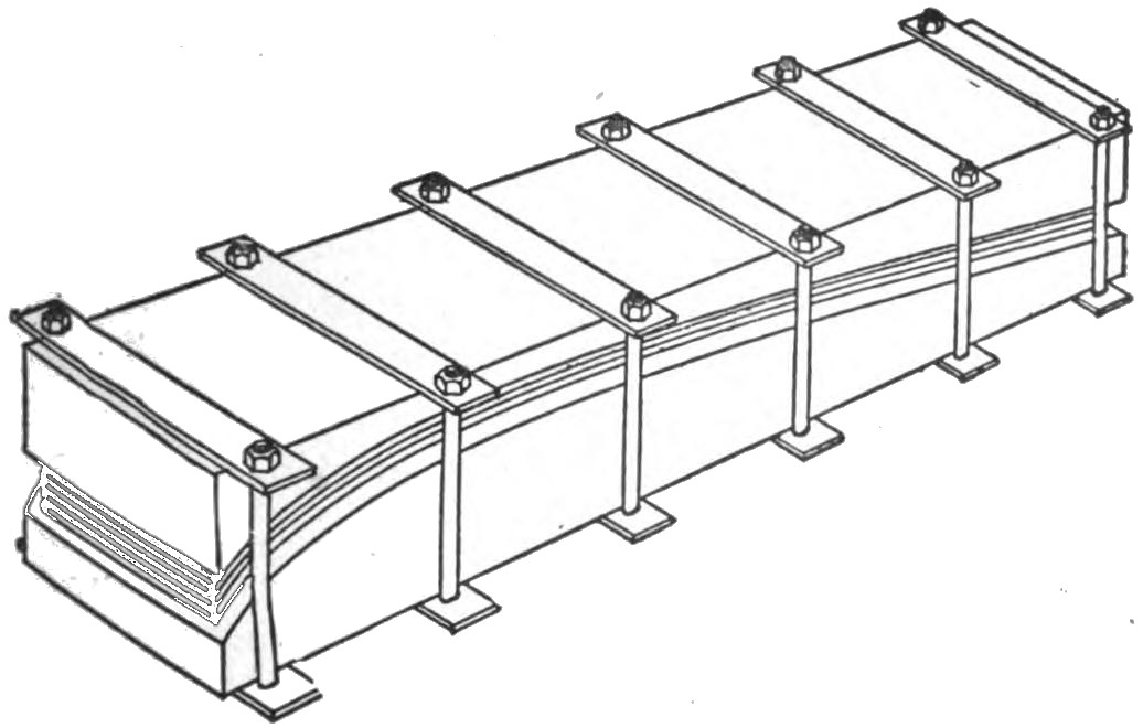 Fig. 7. Rib Bending Press for Curving the Rib Flanges.