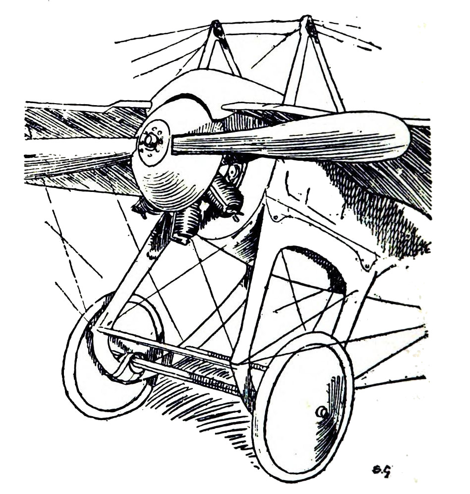 Fig 1. "V" Type Chassis as Applied to "Zens" Monoplane. Courtesy "Flight."