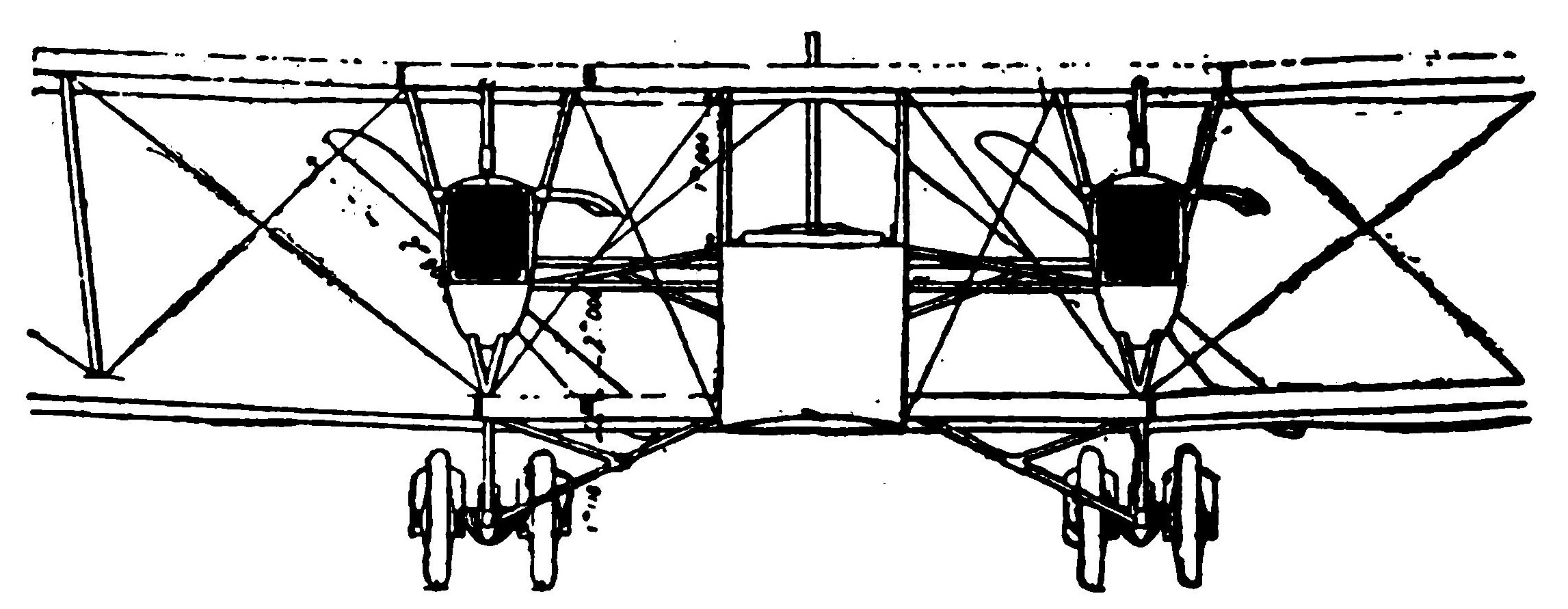 Fig. 14. Chassis for Twin Motored Biplane of Bombing Type.
