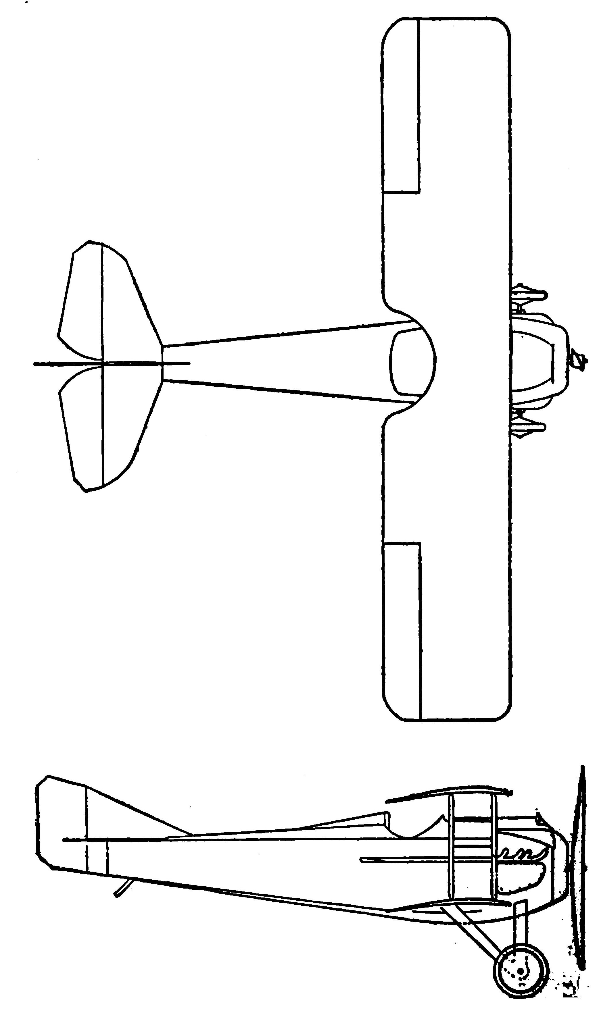 Plan and Side Elevation of the S.P.A.D. Speed Scout. Courtesy "Aerial Age".