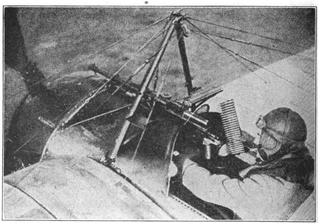 Fig. 2. Machine Gun Mounting on Morane Monoplane.