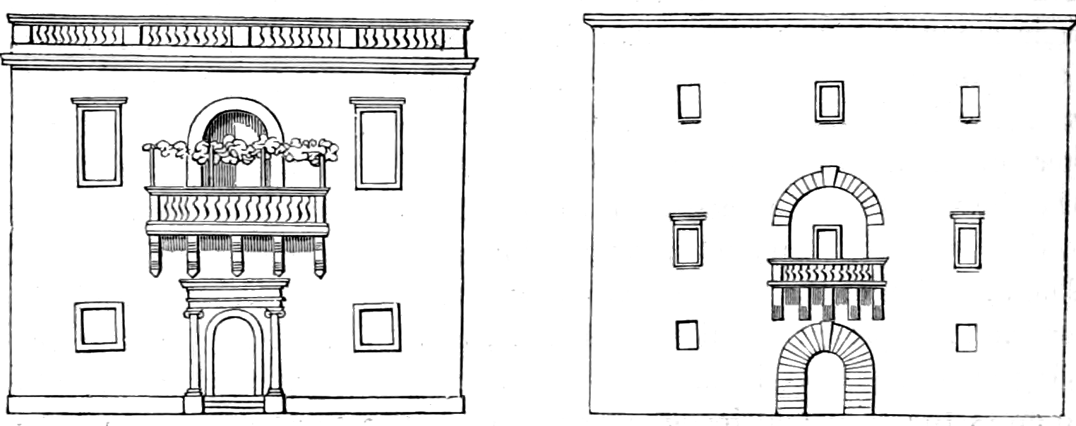 Illustrations of balconies