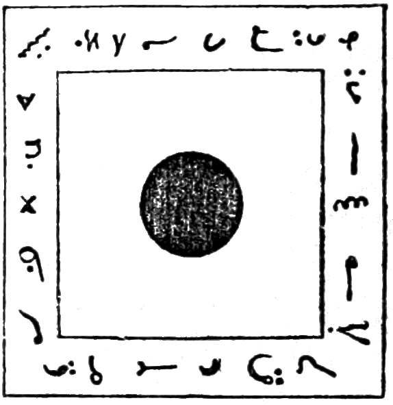 black circle inside two squares