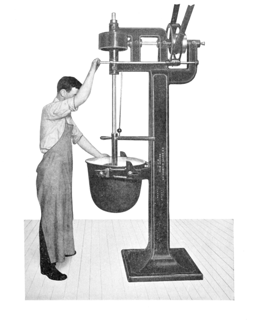 ‡Man operating a mechanical mixer