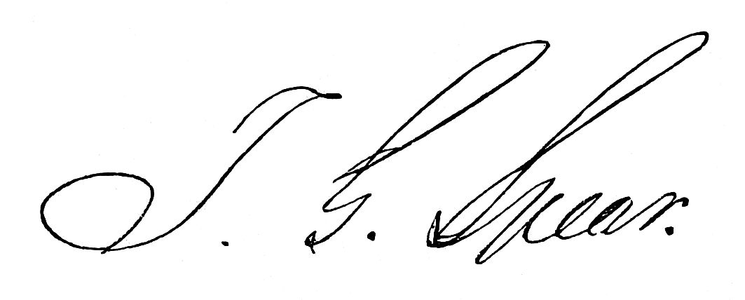 Signature of T. G. Spear