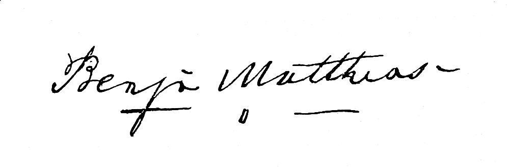 Signature of Benjn Matthias