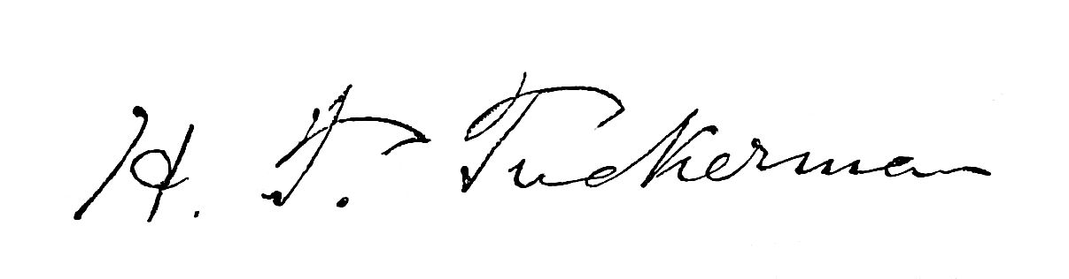 Signature of H. T. Tuckerman