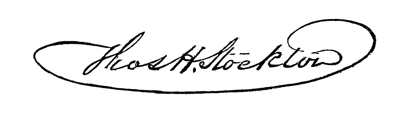 Signature of Thos H. Stockton