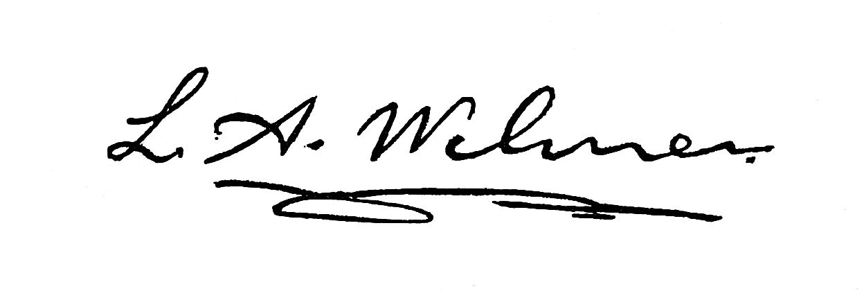 Signature of L. A. Wilmer.