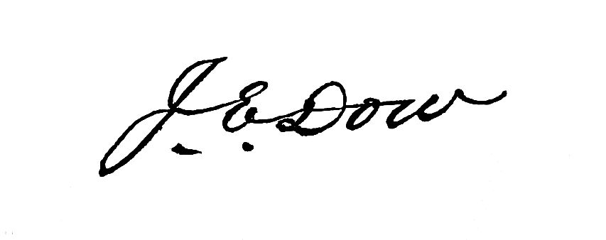 Signature of J.E.Dow