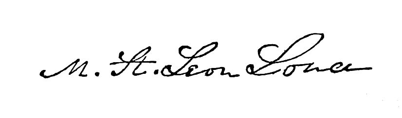 Signature of M. St. Leon Loud