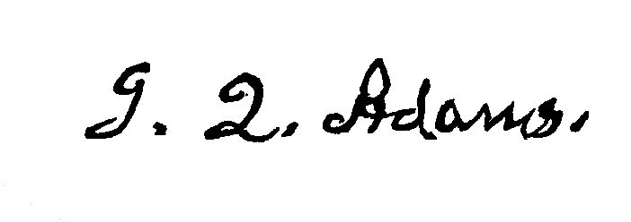 Signature of J. Q. Adams.