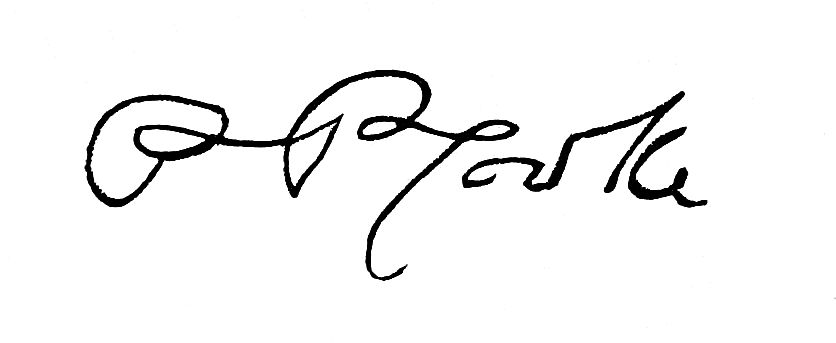 Signature of P P Cooke