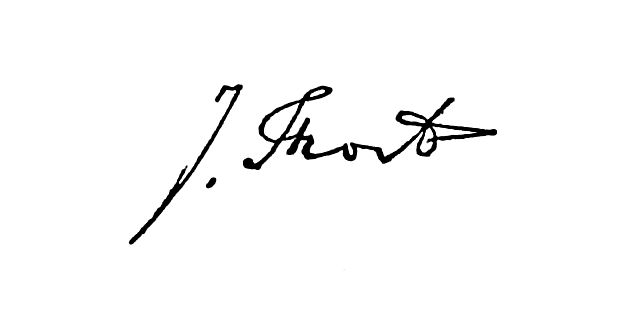 Signature of J. Frost