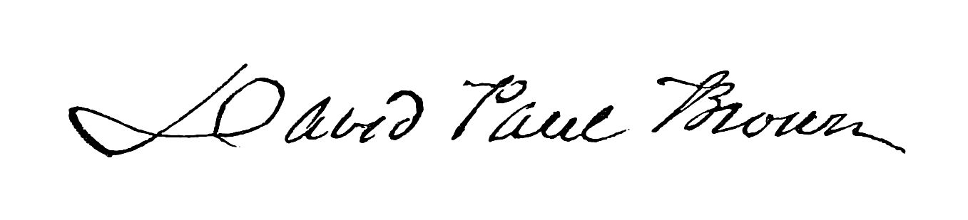 Signature of David Paul Brown