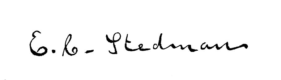 Signature of E. C. Stedman