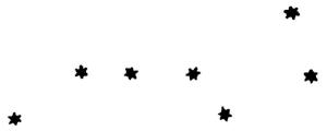 Drawing of the constellation
Ursa Major, the Great Bear; also called the Plough or Big Dipper (among other names)